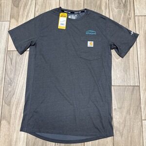Carhartt Force T Shirt Mens S Gray Relaxed Fit Pocket Workwear Performance